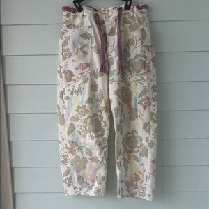 Free People Floral Ankle Jeans - Multicolor